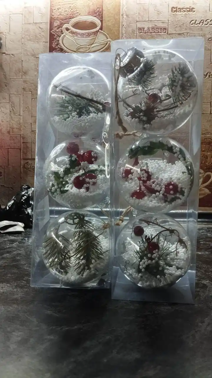 Елочные игрушки, новогодние украшения на елку, декоративный набор шаров