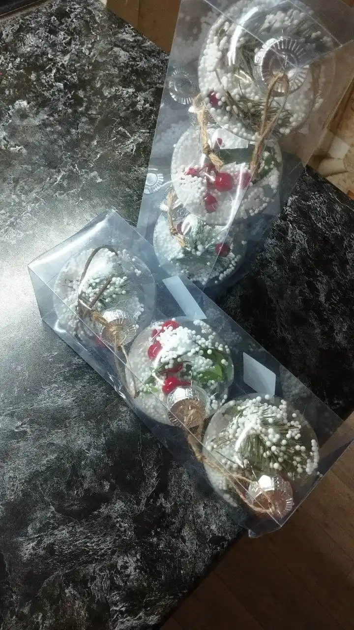 Елочные игрушки, новогодние украшения на елку, декоративный набор шаров