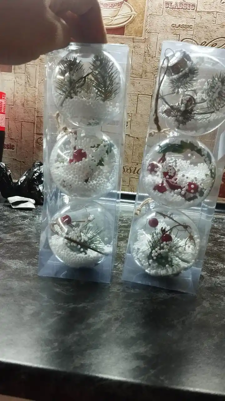 Елочные игрушки, новогодние украшения на елку, декоративный набор шаров