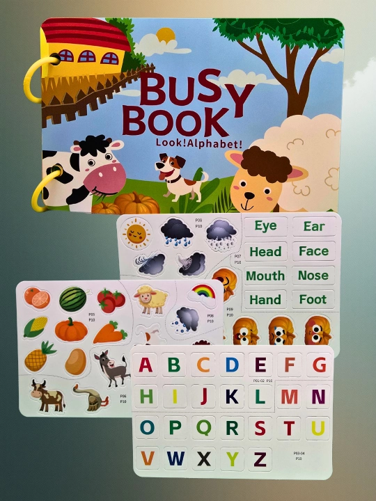 Развивающий Busy Book для детей — стикеры, пазлы, задания