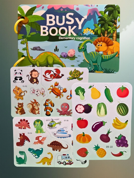 Развивающий Busy Book для детей — стикеры, пазлы, задания