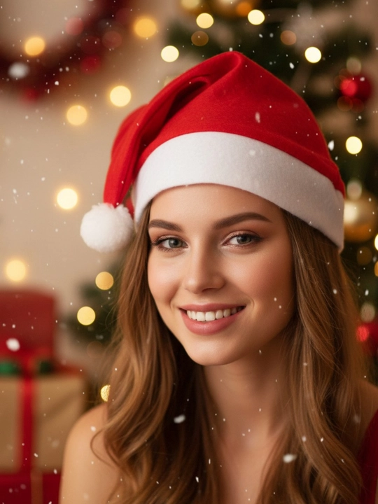 Rojdestvo qalpoq, Santa Claus pom pom shapka kattalar va bolalar uchun
