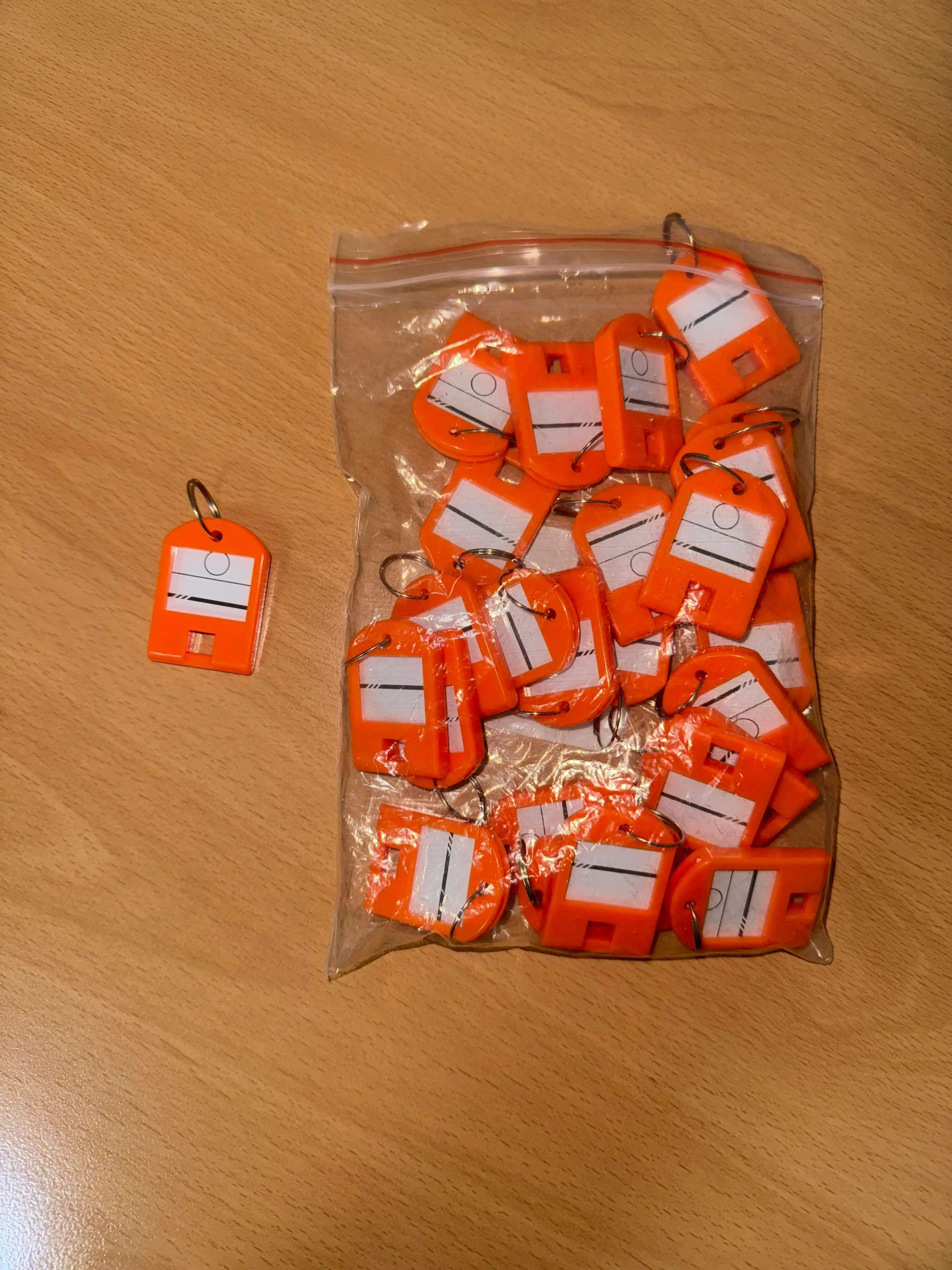 Брелок пластиковый бирка для ключей, набор 1, 10, 25, 50 шт