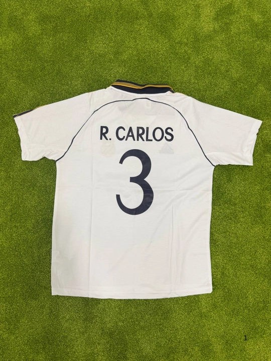 Футбольная форма ретро R. Carlos Real Madrid Teka, размеры от S до XXL - 