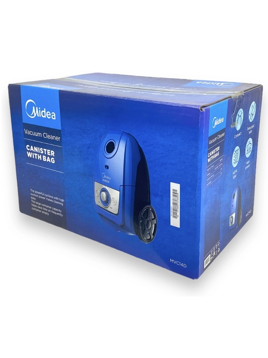 Midea changyutgichi – 1800-2000 Vt quvvat, 360 Vt so‘rish kuchi, HEPA filtri, uy uchun