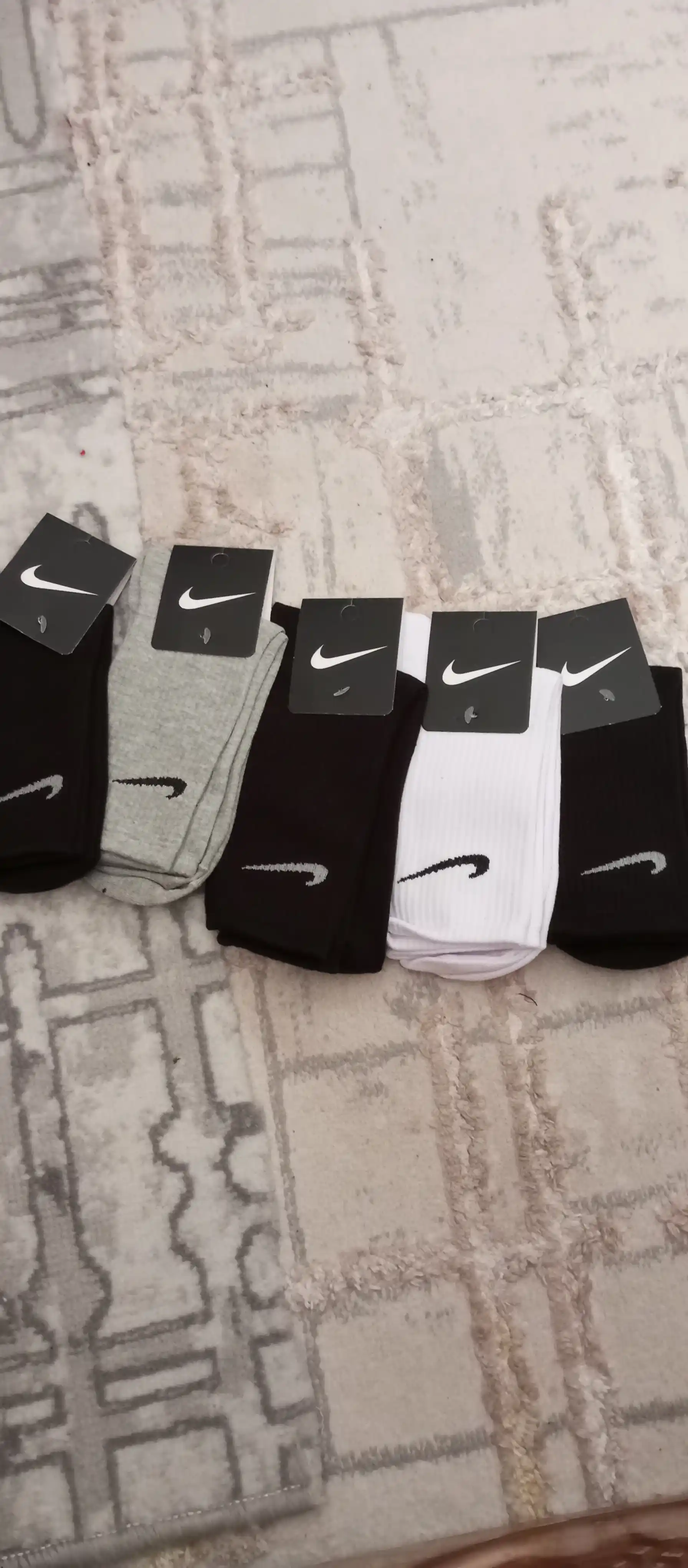 "NIKE" erkaklar va ayollar uzun sport paypoqlar, yoz mavsumi uchun, 3-5-10 donalik to‘plam