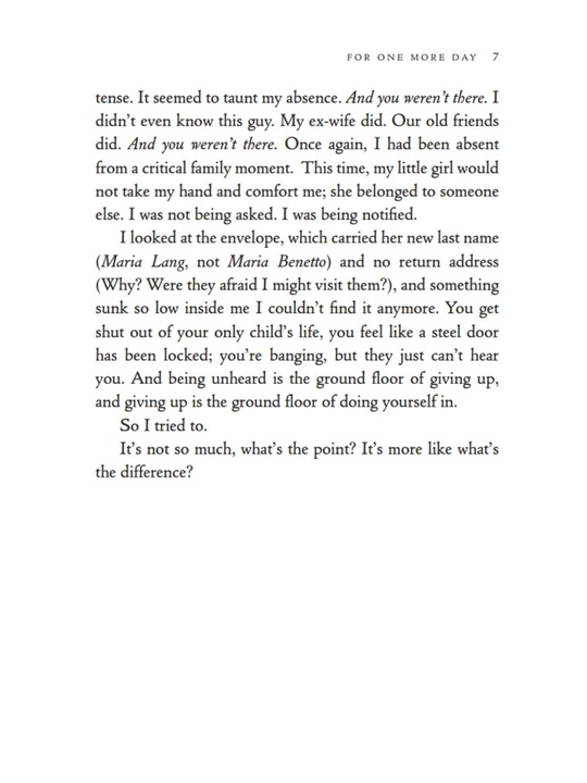 For one more Day. Mitch Albom (Books in English)