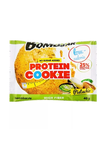 Протеиновое печенье Bombbar Protein Cookie, без сахара, 40 г — TOUCHOM-BOMBBARCOOKIE-ЗЕЛЕН