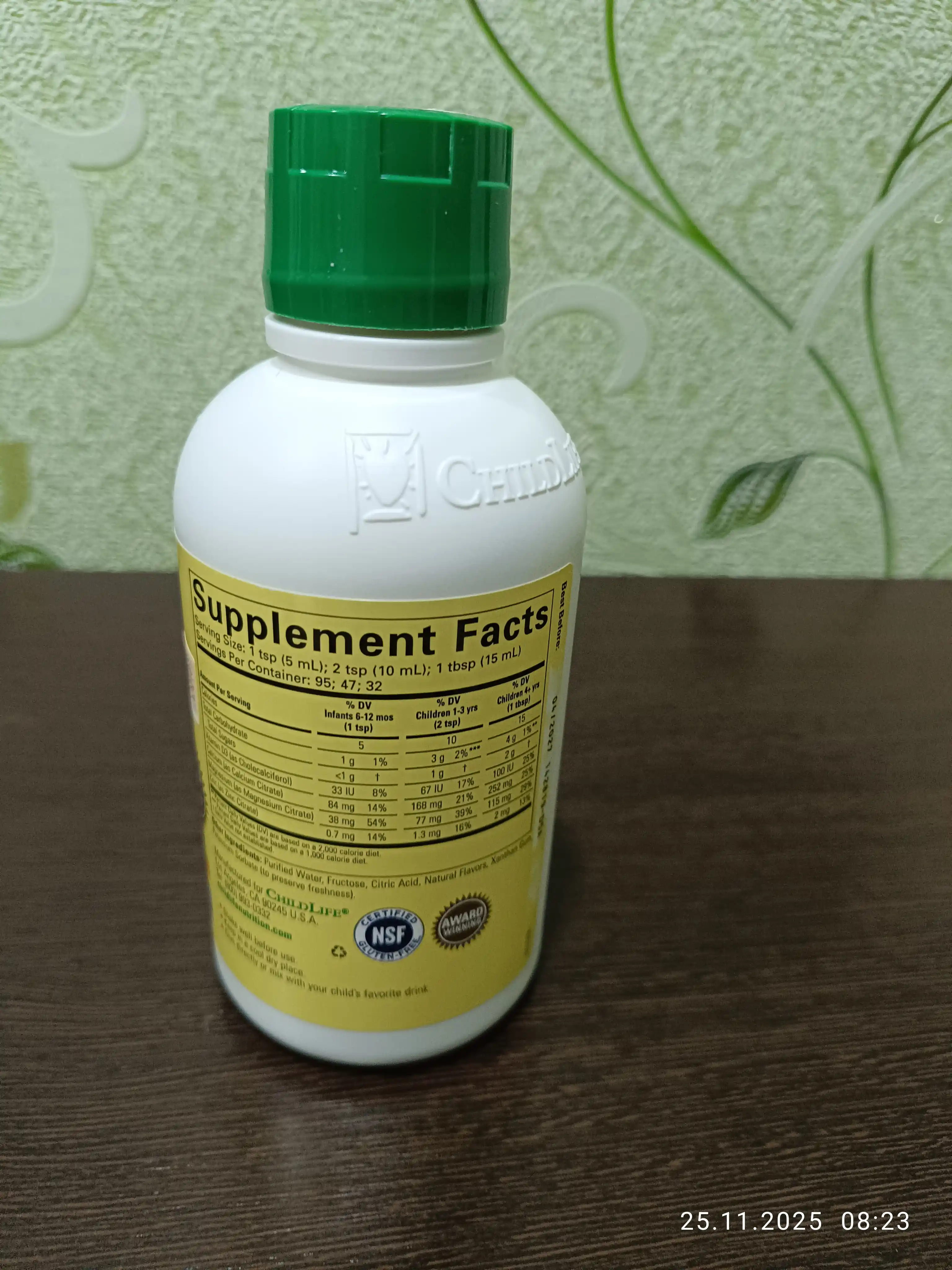 ChildLife Essentials, Suyuq Kalsiy magniy bilan, tabiiy apelsin ta'mi 473 ml