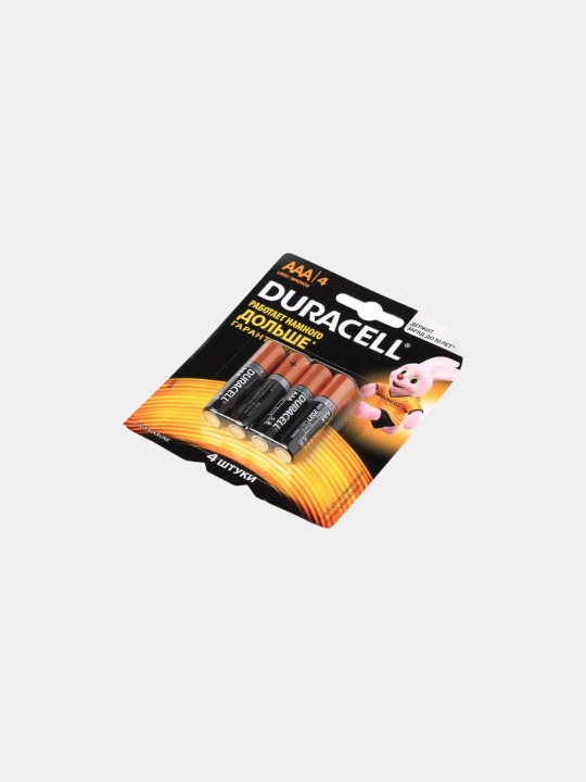Батарейки Duracell AAA LR6 — мощные алкалиновые элементы питания, 4 шт - 