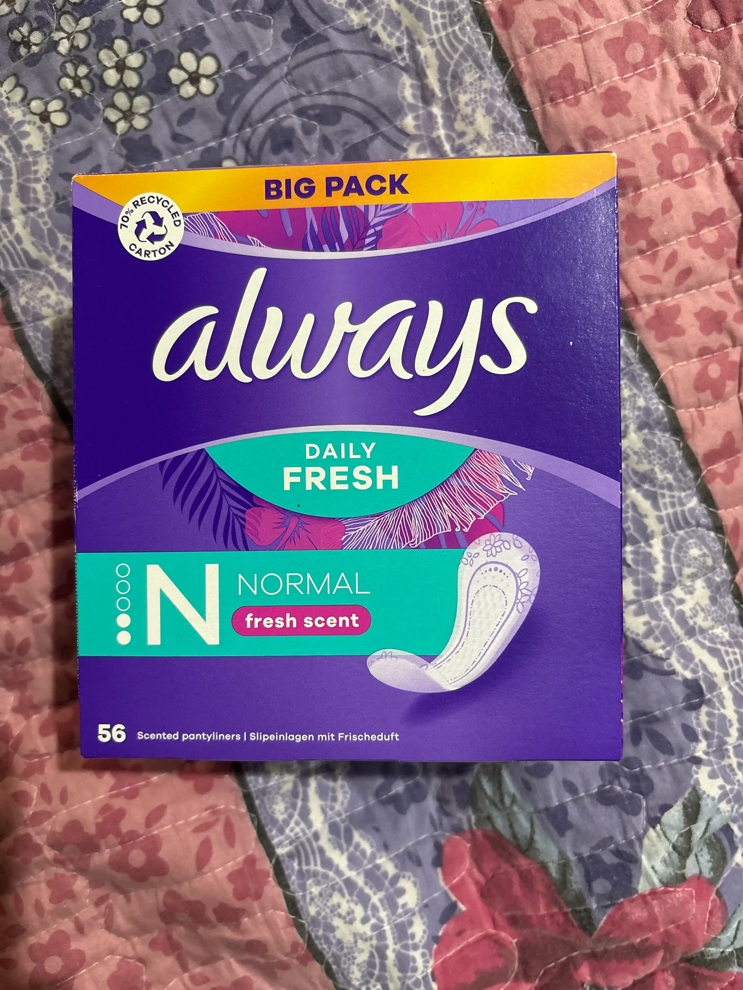 Ежедневные прокладки Always Normal Fresh Scent, 56 шт