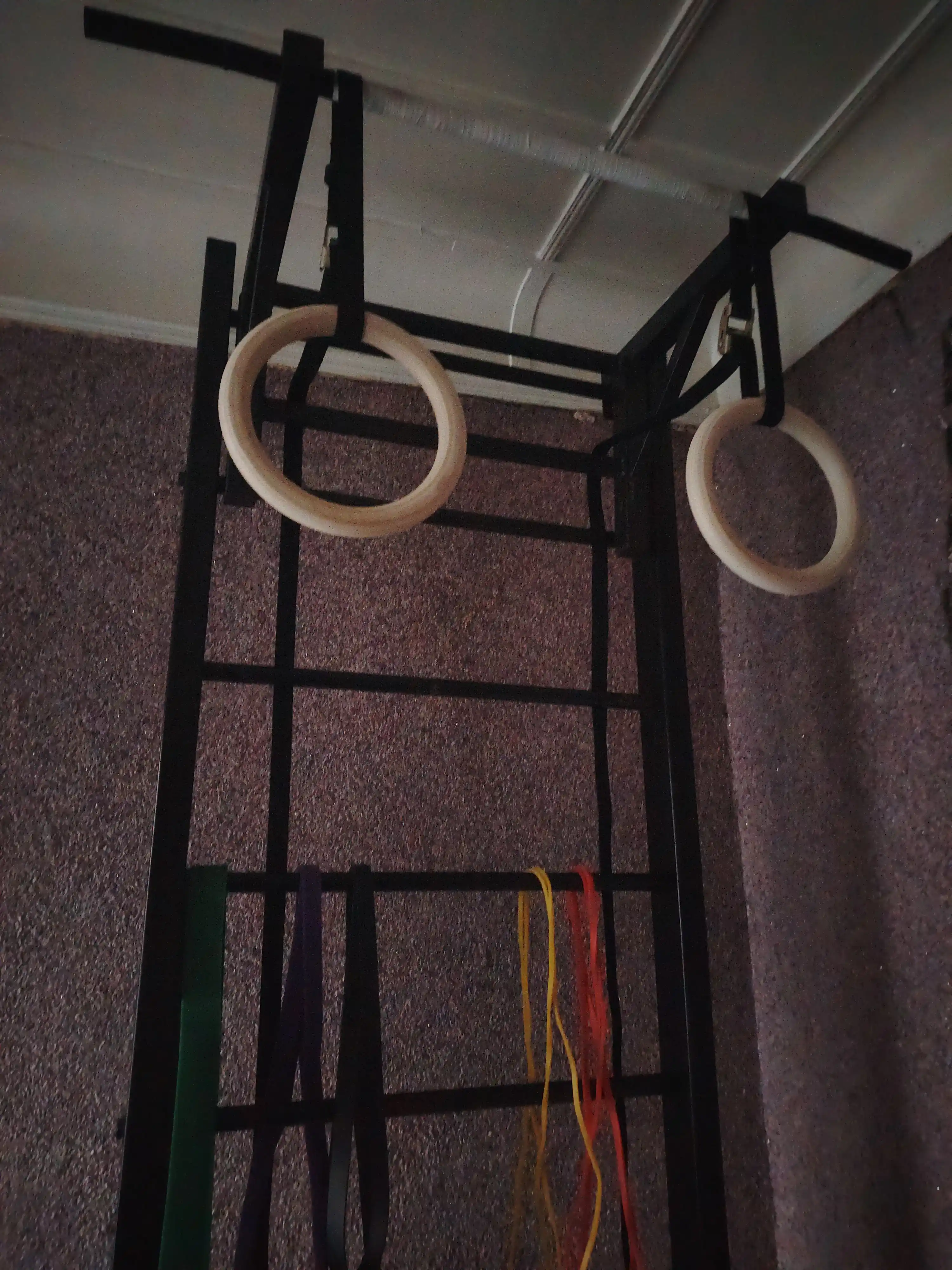 Спортивные деревянные кольца гимнастики