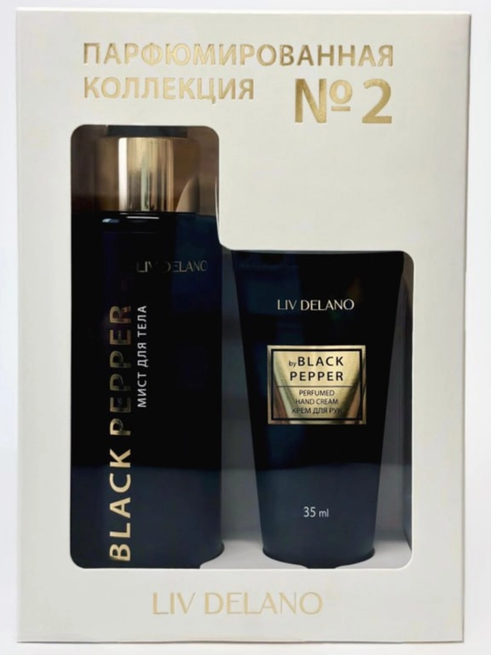 Набор L'amour Liv Delano № 2,145 мл Мист Black Pepper 110мл, крем для рук 35 мл - 