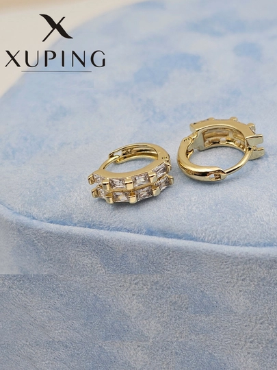 Кольцевые серьги для девочек и женщин, Xuping — 1001PRT-XUPINGK3-ЛИМОН