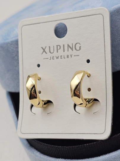 Кольцевые серьги для девочек и женщин, Xuping — 1001PRT-XUPINGK3-ПЕСОЧ