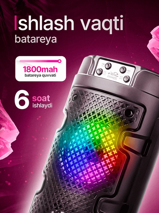 Kalonka karaoke, Bluetooth simsiz portativ dinamik, mikrofonli musiqa kalonkasi