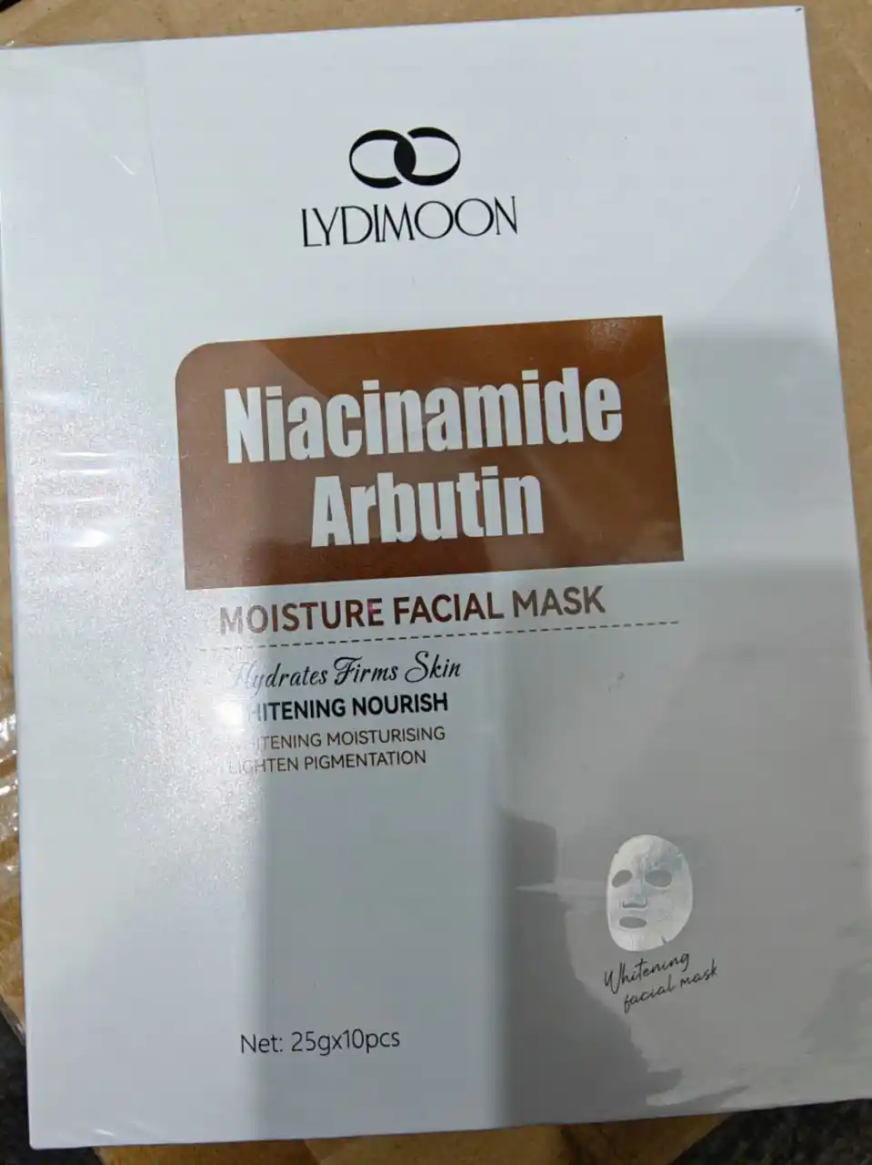 LIDIMOON Niatsinamid matoli yuz niqobi 10 dona/quti, namlovchi, yuz xiraligini yo'qoladi