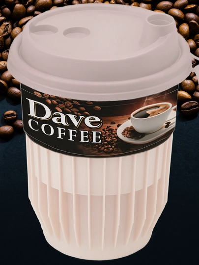 Кофе Dave Black в пластиковых стаканчиках, 5 г × 15 шт + сахар 10 г - 