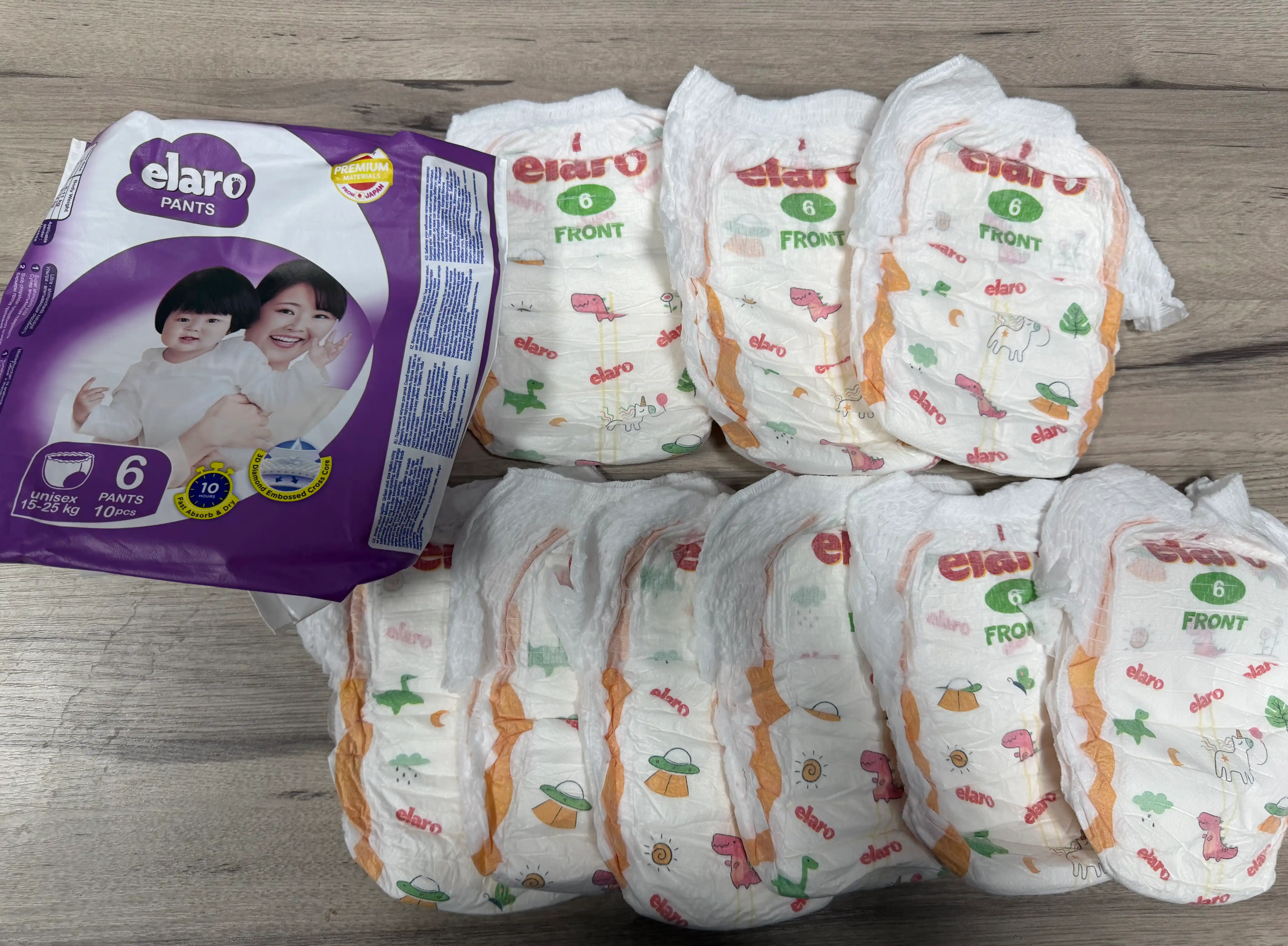 Elaro PANTS ichki ishton tagliklari, bir martalik bolalar tagliklari, xavfsiz himoya