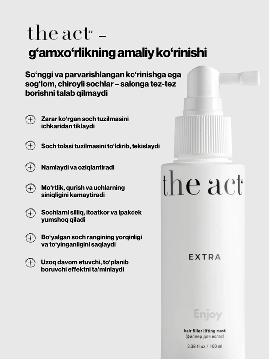 Cпрей филлер для волос The Act Extra, несмываемый, восстанавливающий, профессиональный