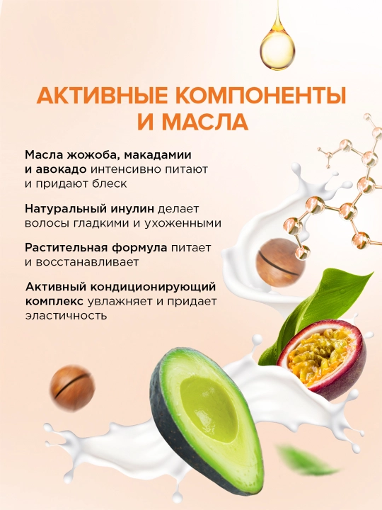 Бальзам для волос SYNERGETIC "Максимальное питание и восстановление", 400 мл