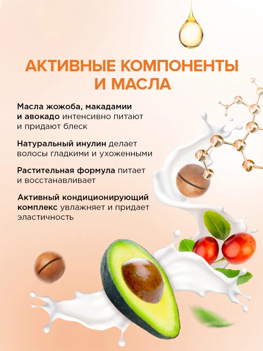 Бальзам для волос SYNERGETIC "Максимальное питание и восстановление", 400 мл