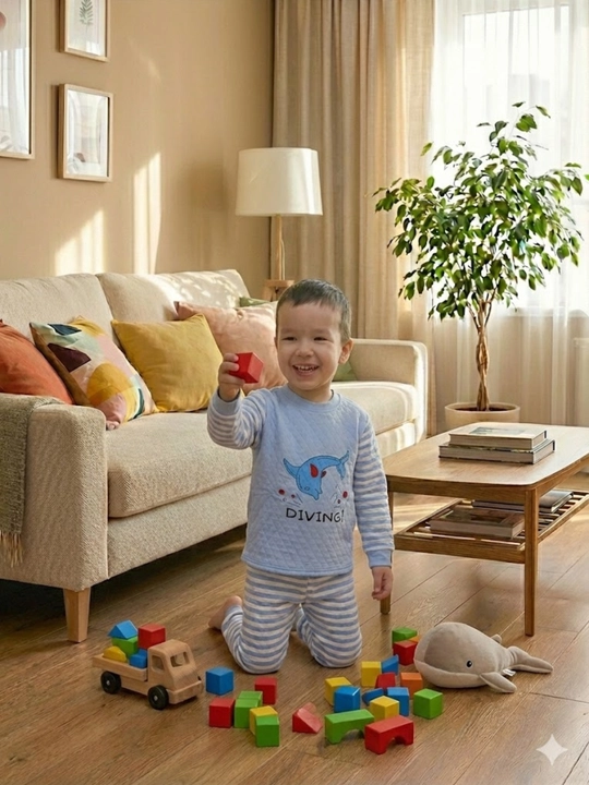 Kuz-qishgi issiq pijama bolalar uchun — o‘g‘il va qizlar uy kiyimi