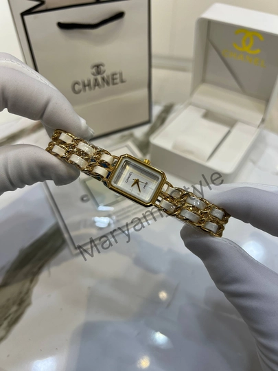 Женские часы Chanel, отлично подойдут к любому стилю, в комплекте подарочная коробка — MARIAMS-95W0064-КРЕМОВ