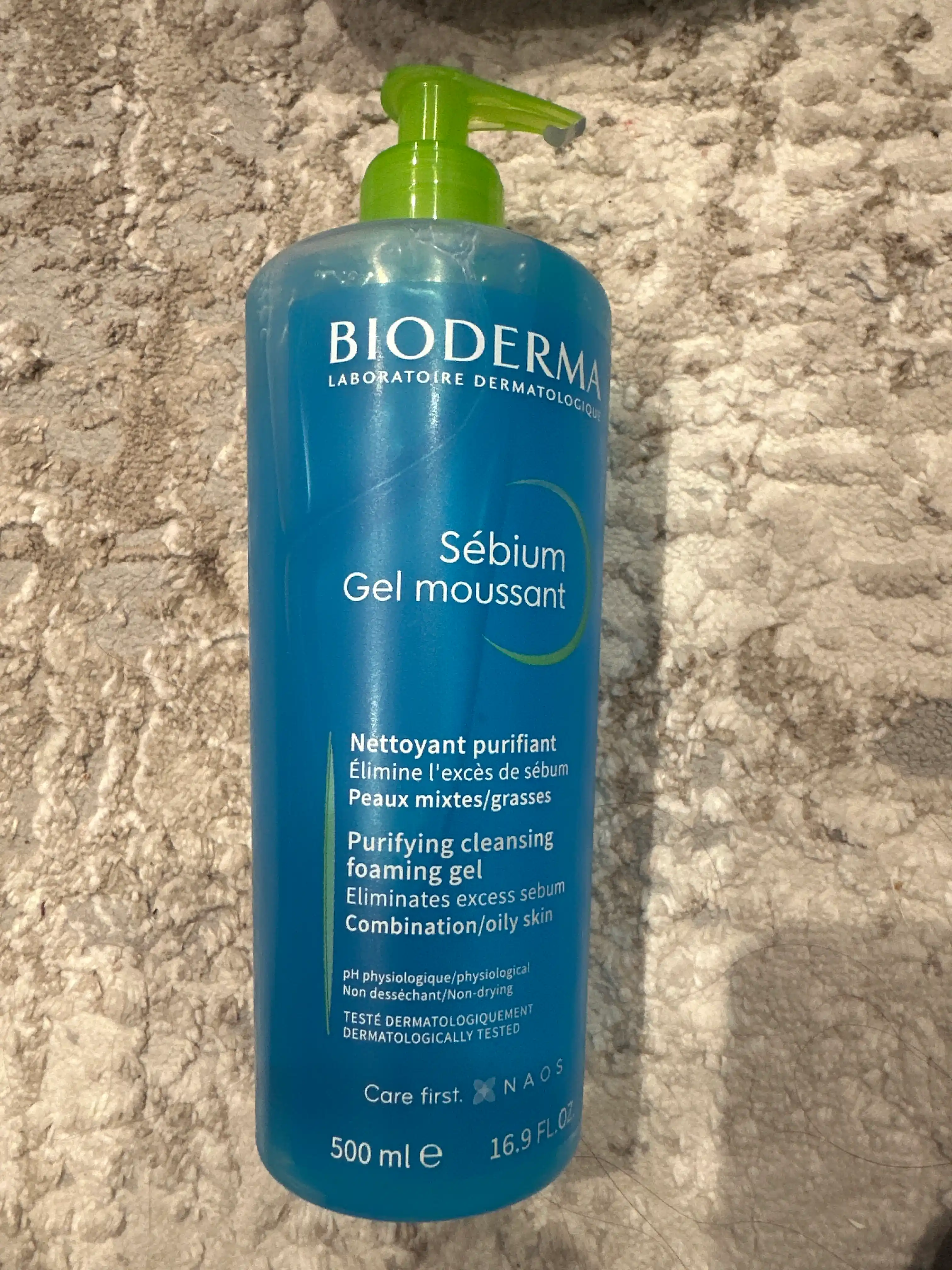 Bioderma Sensibio, гель пенка для умывания очищающий, 500 мл
