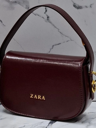 Женская сумка от Zara, из искусственной кожи, отличный подарок для женщины — BESTB-SUMKAZARA-БАГРОВ