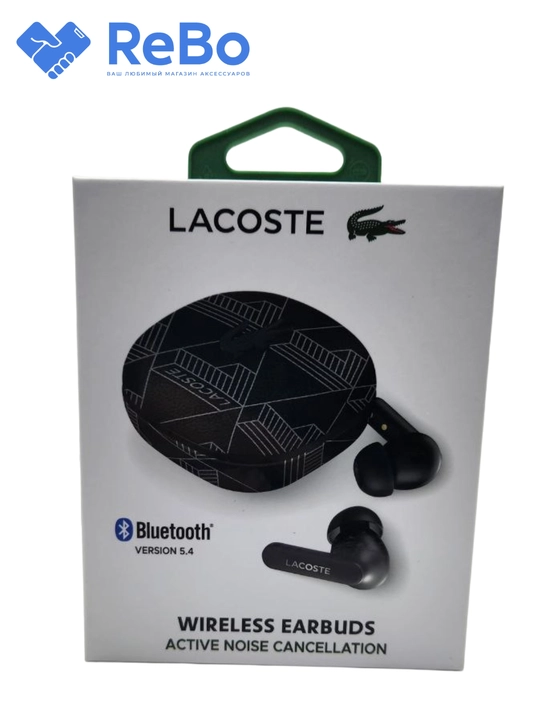 Lacoste TWS Simsiz Quloqchinlar Wireless Earbuds, Bluetooth 5.4, ANC 