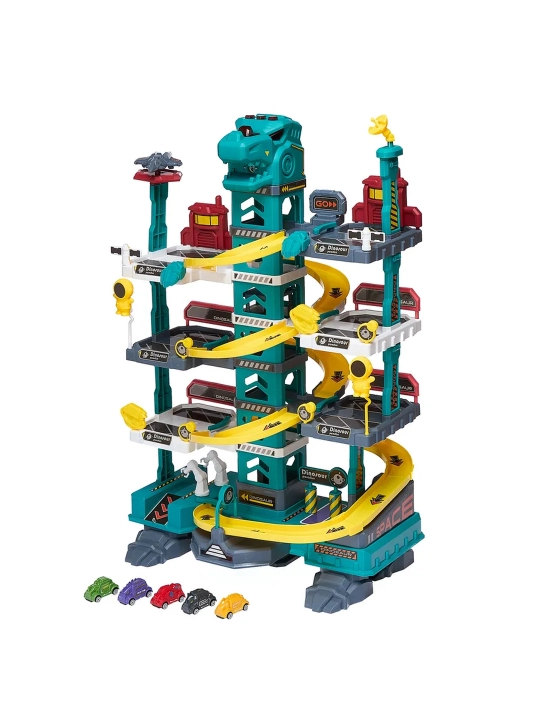 Playset yo'lidagi to'xtash joyi - joy va dinozavr