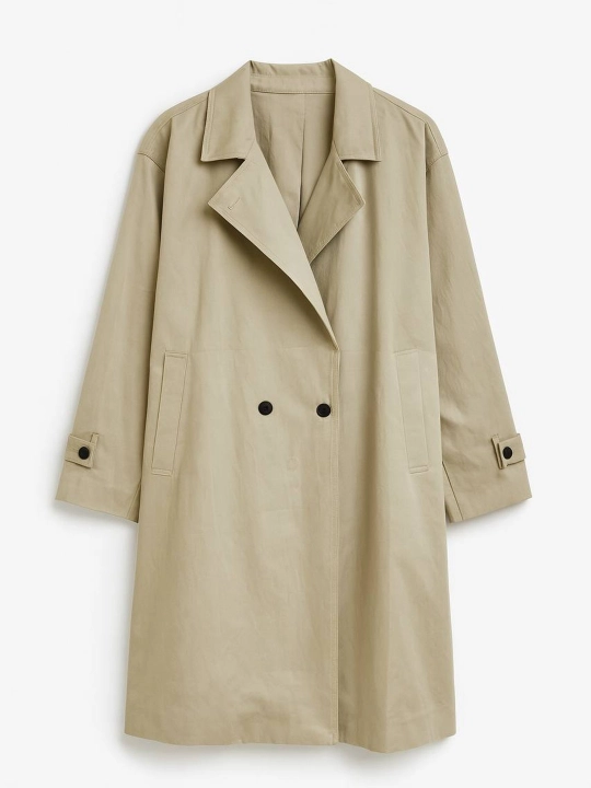 Ayollar va qizlar uchun tizzadan yuqori klassik trench-plash