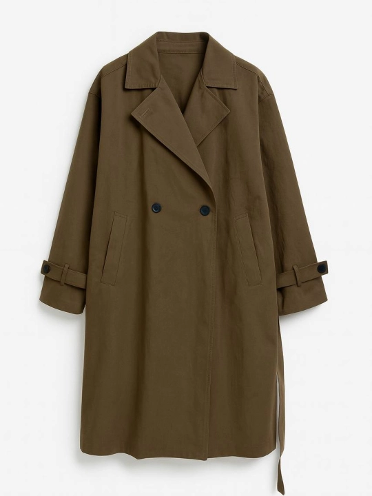 Ayollar va qizlar uchun tizzadan yuqori klassik trench-plash