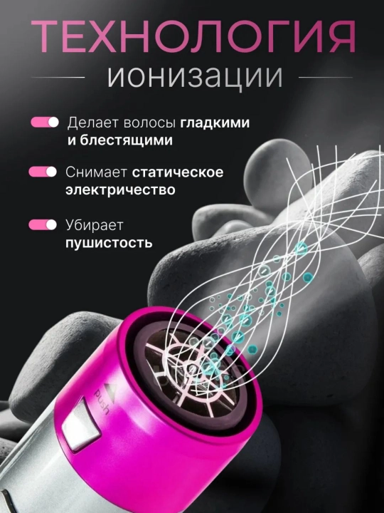 Фен-стайлер 5 в 1, для всех типов волос, плойка и щетки, для завивки и укладки
