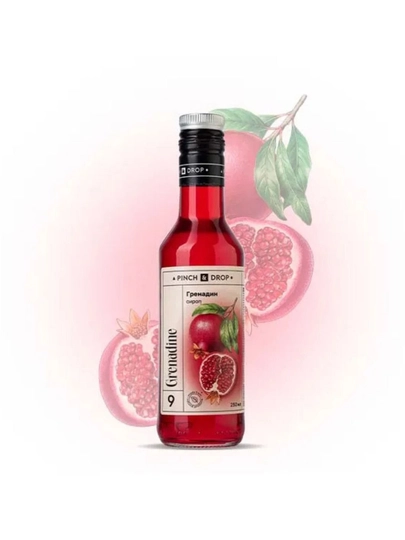 Сиропы Pinch&Drop — стеклянная бутылка, 250 мл, разнообразные вкусы — MIM25-PINCHDROP2250-БОРДОВ