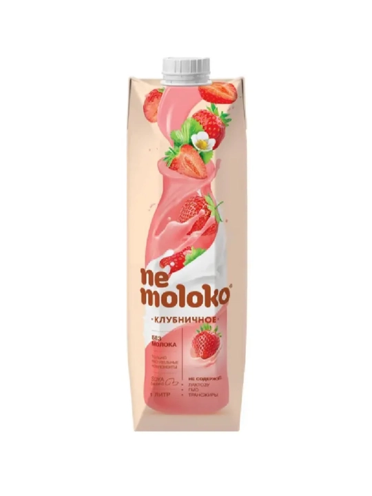 Soya asosidagi "Nemoloko" ichimligi, qulupnayli, 1 l - 