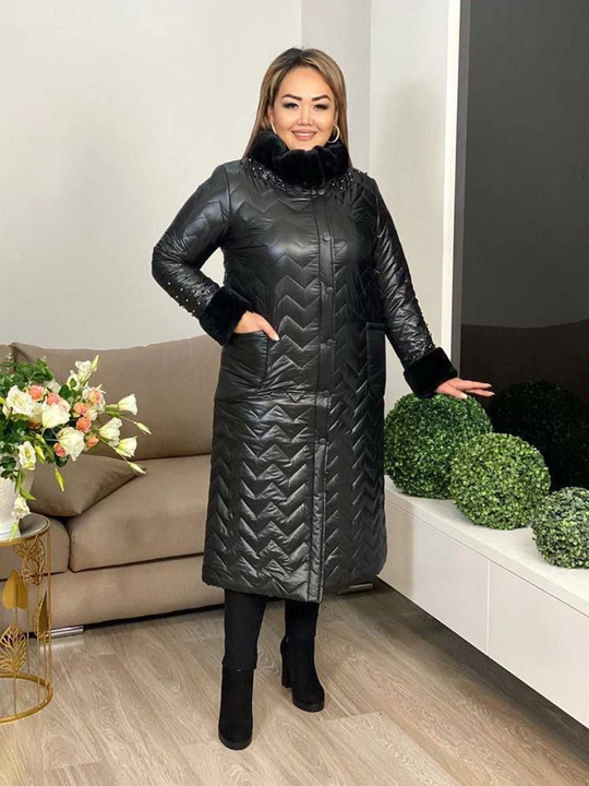 Стильное и тёплое женское длинное пальто для зимы. Лёгкое, удобное и универсальное