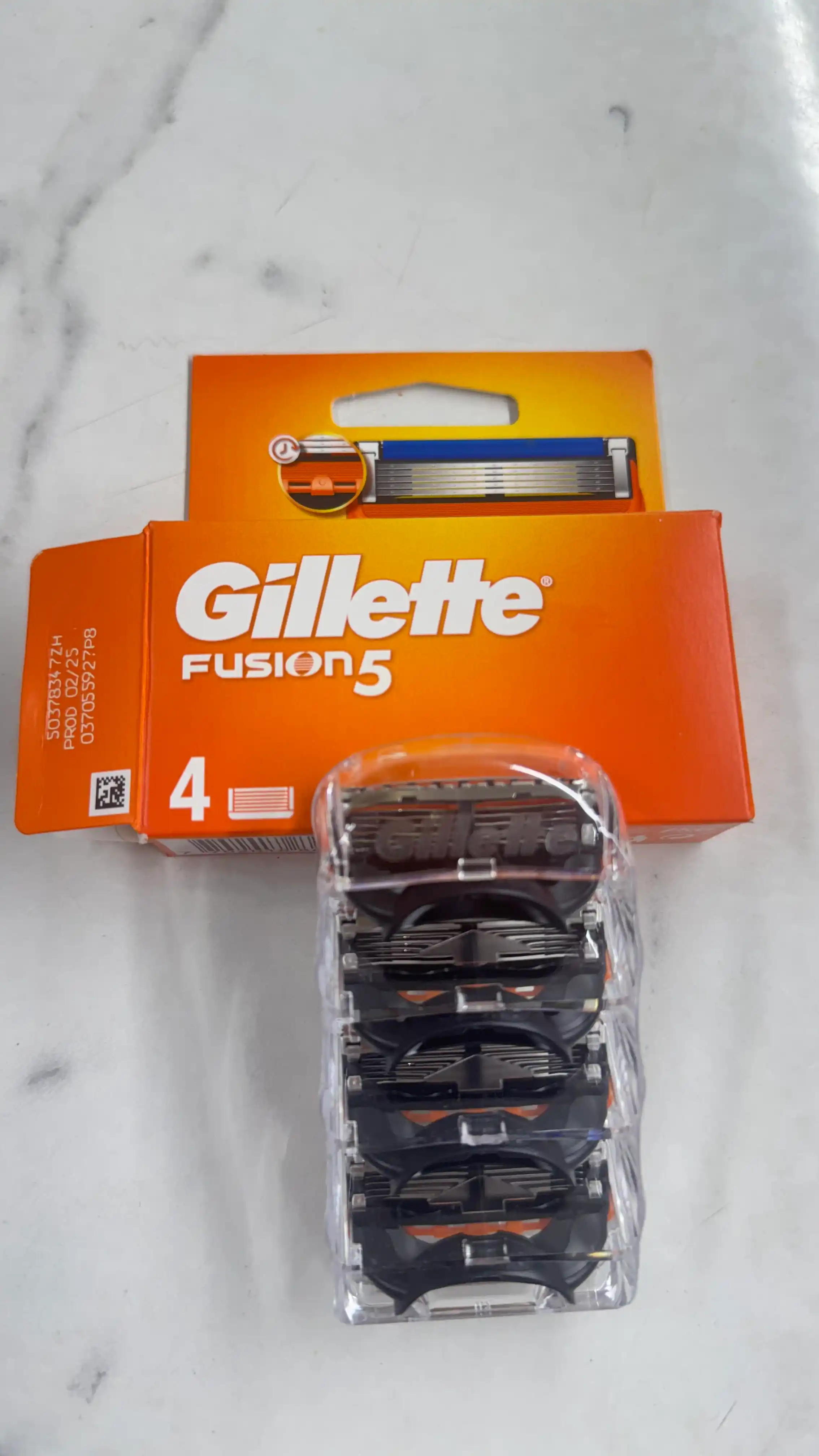 Сменные Кассеты Gillette Fusion5 Для Бритвы, 4 шт., с 5 лезвиями, c точным триммером