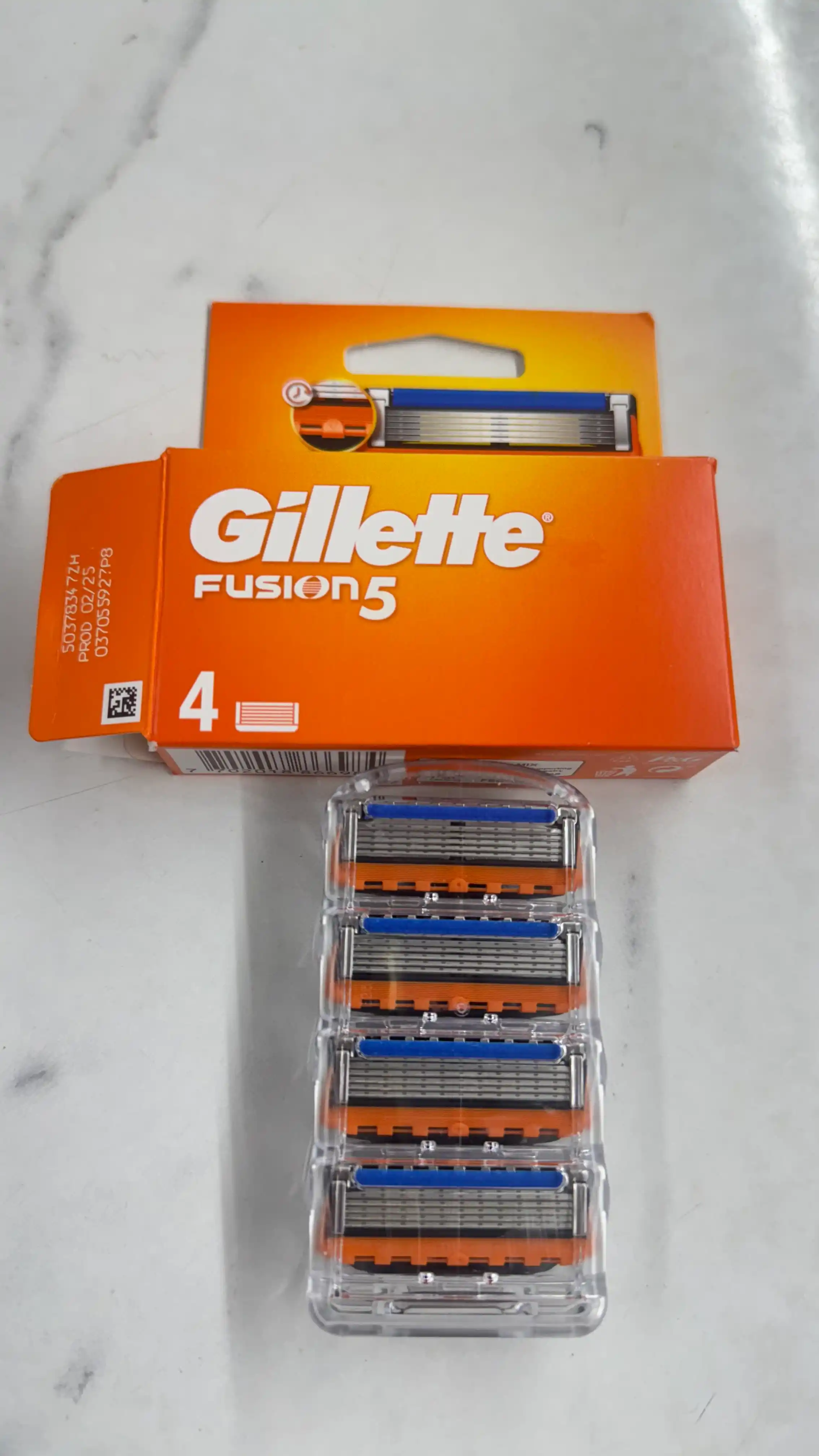 Сменные Кассеты Gillette Fusion5 Для Бритвы, 4 шт., с 5 лезвиями, c точным триммером