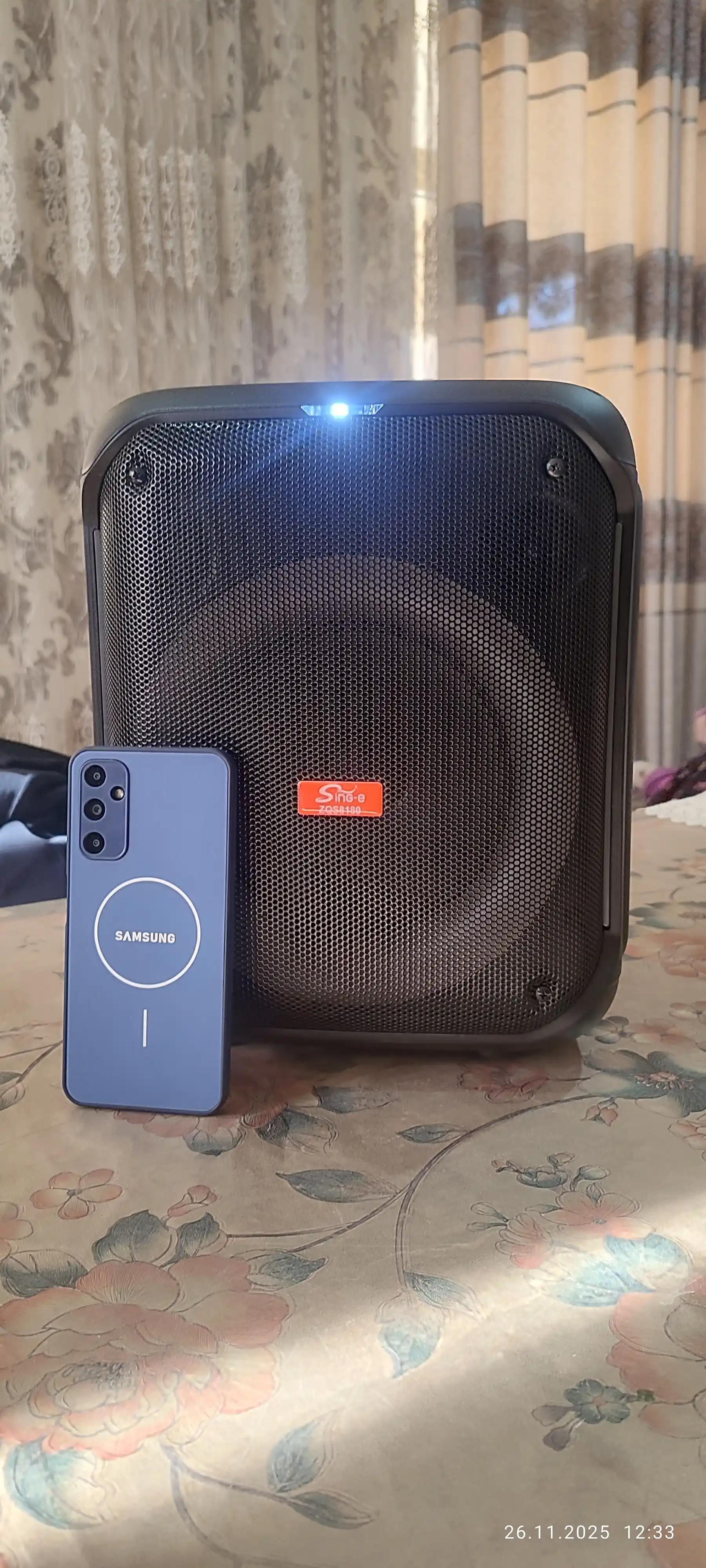 HiFi tizimi – kuchli bassli portativ kolonka, ZQS-8170, 18000W, RGB yoritgichi