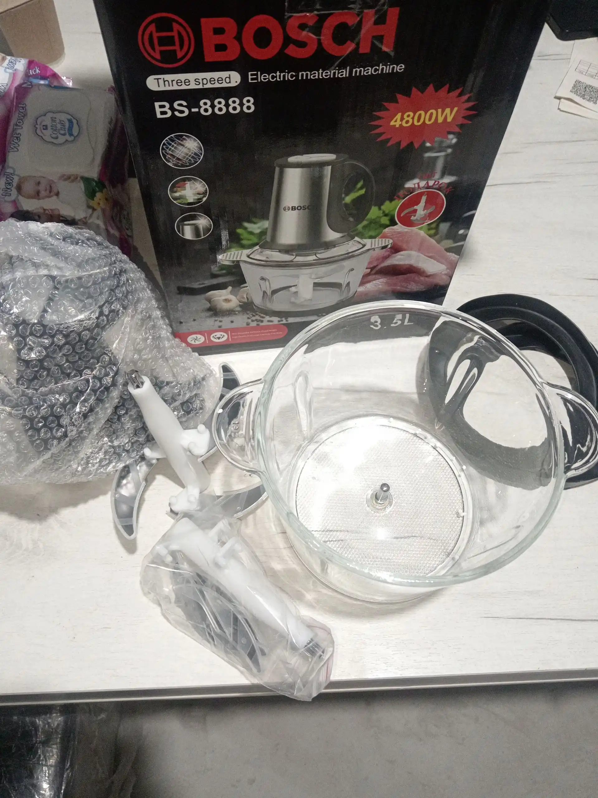 Chopper maydalagich BS-888, 4800 Vt, 3.5 litr, chopper, blender, sharbat chiqargich