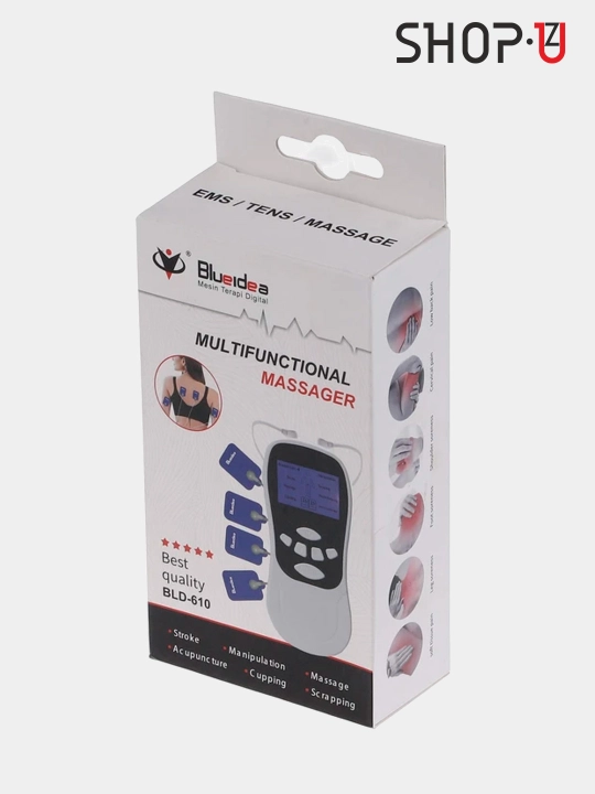Ko'p funktsiyali massajchi Blueidea BLD-610 / Impulsli massajer-miostimulyator