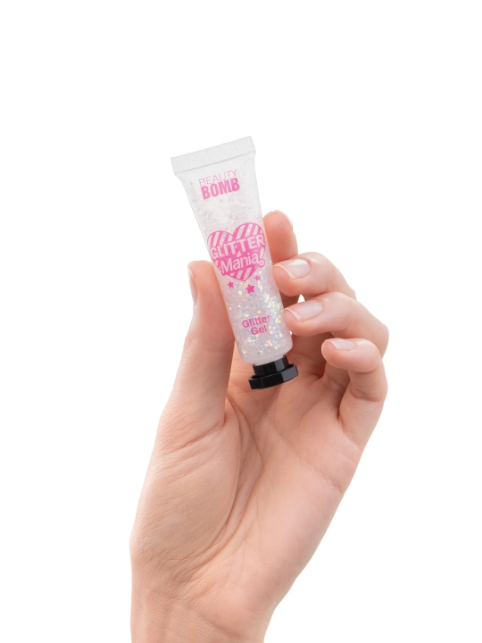 Глиттер гель для лица BEAUTY BOMB Glitter Mania, тон 01, 3 г