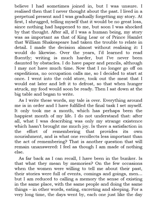 I Who Have Never Known Men. Jacqueline Harpman, ingliz tilidagi kitob