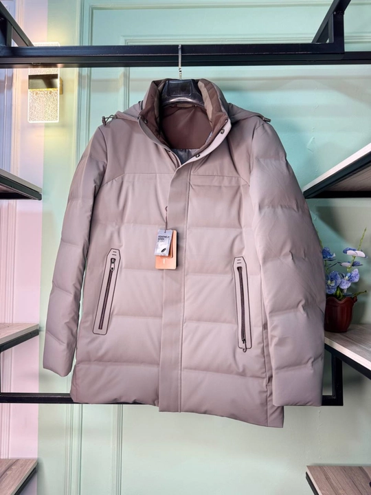 Erkaklar uchun tabiiy g‘oz patidan yasalgan qishki puxa kurtka M–3XL - 