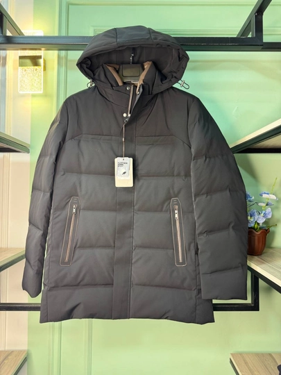 Erkaklar uchun tabiiy g‘oz patidan yasalgan qishki puxa kurtka M–3XL - 