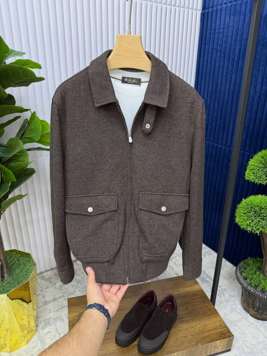 Erkaklar uchun 100% junli yengil kurtka, cho‘ntakli M–XXXL - 