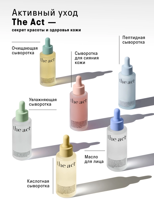 Набор для лица, сыворотка кислотная, ночная, с пробиотиками, с церамидами, антиоксидантная