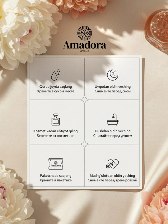 Ziraklar ayollar uchun - marvaridli sirg’alar, oltin rang Amadora taqinchoq